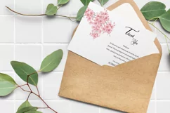 Floral Funeral Thank You Card, Printable Word and Psd Product Image 4