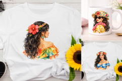 Tropical Watercolor Woman Clipart Bundle Product Image 2