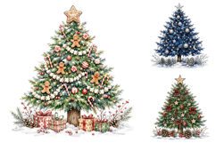 Christmas Tree Holiday Clipart, Sublimation Designs Product Image 2