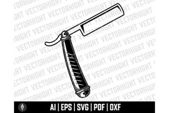 Straight Razor Clipart SVG, Straight Blade Shape Ai, Eps, Product Image 2