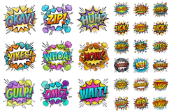 Retro Comic Book Speech Bubbles, Pop Art Graphics Product Image 2