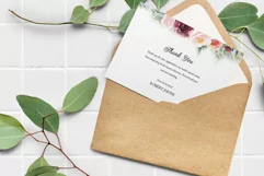 Floral Funeral Thank You Card, Ms Word & Photoshop Template Product Image 2