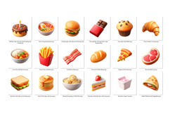 Food PNG Clipart Set 30 Items for Sublimation &amp; Print Product Image 2