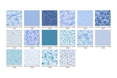 Cold Aesthetics Digital Paper | Blue Seamless Patterns Product Image 6