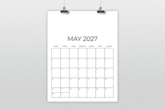 2027 Vertical 8.5 x 11 Inch Designer Calendar Template Product Image 2