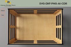 Laser Box Wooden Crate / Lightburn, Glowforge Crate SVG 226 Product Image 2