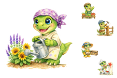 Baby Farm Dinosaur Clipart Bundle Product Image 2