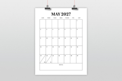 2027 Vertical 8.5x11 Inch Calendar Template Product Image 2