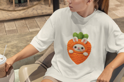 Knitted Easter Bunny Carrot PNG Product Image 2