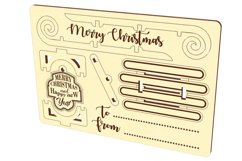Sled Christmas Card - laser cut file, Sleight ornament Product Image 8