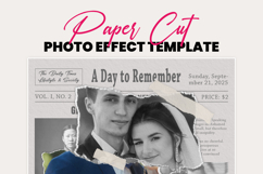 Wedding Ripped Paper Cut Photo Effect Product Image 3