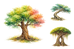 Watercolor Tree Clipart Bundle Product Image 2