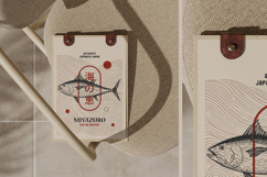 Menu Holder with Leather Clasps Mockup Product Image 2