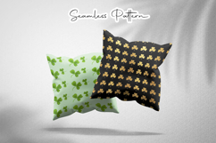 Gold Clover Seamless Pattern Set - Leprechaun &amp; Clovers Product Image 3