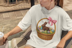Chocolate Bunny Easter Basket PNG Product Image 2