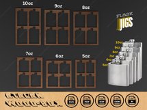 Custom Flask Template Set - Laser Cut Jig for 5oz to 10oz Product Image 2