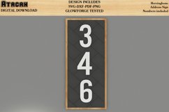 Herringbone Address Sign numbers included SVG files 668 Product Image 2