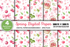 Spring Digital Paper Backgrounds JPG Product Image 1