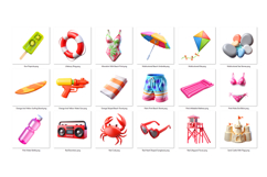 Summer PNG Clipart Set 30 Items for Sublimation and Print Product Image 2