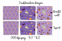 Cute Halloween sublimation design. Skinny tumbler wrap Product Image 2