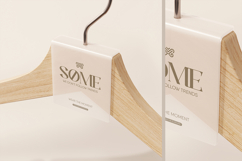 Transparent Clothing Hanger Tag Mockup Product Image 2