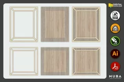 Rattan, Photo Frame SVG, Wooden Photo Frame, Laser Cut File Product Image 2
