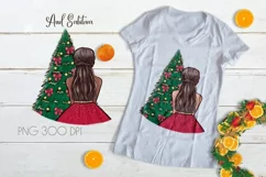 Christmas girl PNG Sublimation design Product Image 1