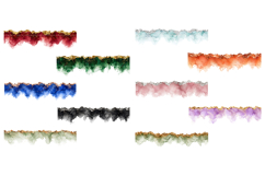 Alcohol Ink Border PNG Bundle, Luxury Watercolor Clipart Product Image 2