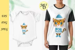 Cute cartoon tiger with beautiful eyes, Year of Tiger 2022 Product Image 2