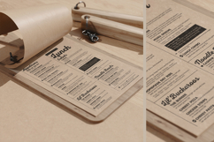 Kraft Paper Menu on Cutting Board Mockup Product Image 2