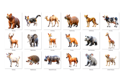 Animals PNG Clipart Set 30 Items for Sublimation &amp; Print Product Image 2