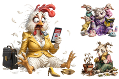 Funny Messy Animals, Mom Life Sublimation PNG Product Image 2