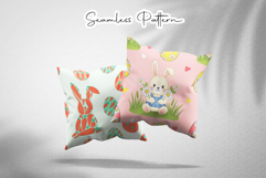 Cute Easter Bunny Eggs Seamless Pattern Product Image 3