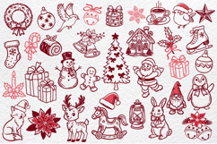 Christmas Holiday Hand-Drawn Clipart Set Product Image 2