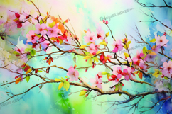 Spring watercolor background Product Image 1