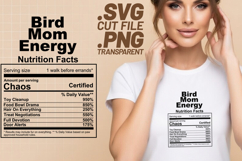 4x Funny Quotes Bird Mom Club Energy Mode Mood SVG Cut Files Product Image 3