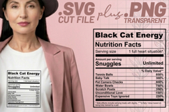 4x Funny Quotes Black Cat Club Mood Purrs Paws SVG Cut Files Product Image 3