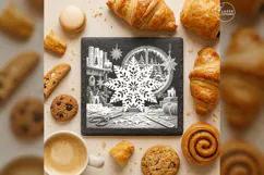 Papercut Snowflake Workshop Christmas Laser Engraving PNG Product Image 4