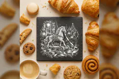 The Ribbon-Pull Cavalier Christmas Laser Engraving PNG Product Image 4