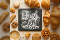 Snowflake Quilt Winter Christmas Laser Engraving PNG Product Image 1