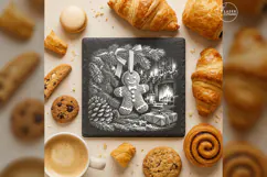 The Ribboned Gingerbread Guest Christmas Engraving PNG Product Image 3