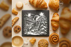 Star-Bearer Forest Tree Christmas Laser Engraving PNG Product Image 4