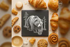 The Pine-Shadow Bear Woodland Animal Laser Engraving PNG Product Image 3