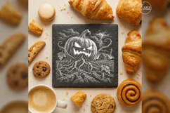 The Rootbound Scowl Pumpkin Halloween Laser Engraving PNG Product Image 3