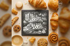 The Confectioner's Christmas Tray Christmas Engraving PNG Product Image 4