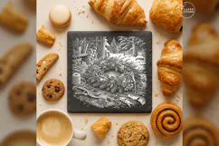 Forager's Winter Wreath Winter Laser Engraving PNG Product Image 4