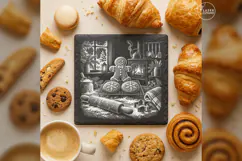 Gingerbread Cooling Rack Christmas Laser Engraving PNG Product Image 4