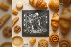 The Catacomb Serenade Gothic Skeleton Laser Engraving PNG Product Image 4
