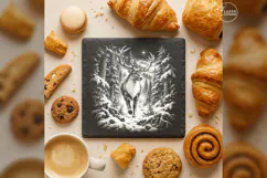 Firshadow Crossing Reindeer Forest Christmas Laser PNG Product Image 3