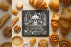 The Ossuary Throne Gothic Halloween Laser Engraving PNG Product Image 3